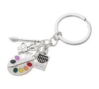 LALADEFIEE Art Palette Keychain for Art Lovers Present for Artists Sons Daughters Painting Accessory