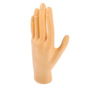 LALADEFIEE Artificial Hand for Nail Practice Reusable Lifelike Practice Hand Skin-colored Rubber Material Non-bendable Fingernail Training Model for Nail Tech Supplies and