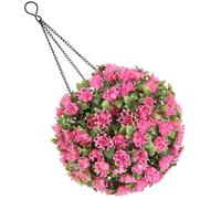 LALADEFIEE Artificial Material Hanging Topiary with LED Solar Light Continuous Time 6-12 Hours, for Yard Layout and Porch Decoration