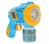 LALADEFIEE Automatic Electric Bubble Machine for Handheld Bubble Blower in Sky Blue Safe Plastic Material Fun Outdoor for Parties Beach and Family Entertainment