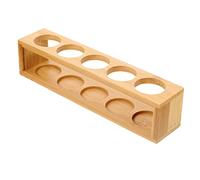 LALADEFIEE Bamboo Essential Oil Rack 5-slot Display Shelf Storage Holder for 15ml Bottles Compatible Aromatherapy Organizer