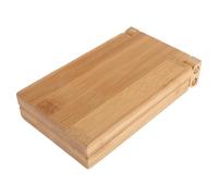 LALADEFIEE Bamboo Mancala Board Game Folding Set with 48 Glass Stones, Portable Wooden Chinese Mancala for Adults, Boys, Traditional Board Game Storage