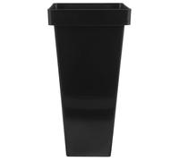 LALADEFIEE Black Metal Umbrella Stand for Entryway with Plastic Umbrella Holder Storage Bucket Resistant to Rain and Water and Outdoor Use with Useful Space at Bottom