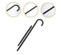 LALADEFIEE Black Plastic Magician Crutch Stick for Party Cosplay and Stage Performance Three Section Walking Stick Prop with Halloween Decorative Elements for Adult Party Accessories and