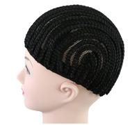 LALADEFIEE Black Stretchable Crochet Wig Cap for Making Braiding Wigs, Polyester Material, Easy to Wash, Elastic Sew Dome Net, Size S for Comfortable Wear