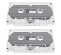 LALADEFIEE Blank Audio Cassette Tape Easy to Install and Convenient to Clean for DIY Crafts and Handcrafts 2pcs with Smooth Plastic Material Vintage Retro Style for Party Decorations