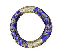 LALADEFIEE Blue Silk Buddhist Bowl Pad for Crystal Singing Bowls Cushion for Meditation and Healing