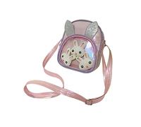 LALADEFIEE Boy Girl's Glittering School Bag Cartoon Designed Rabbit Single Shoulder Bag for Boys and Girls Year Old Girls