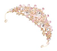 LALADEFIEE Boys and Girls Crown Headband Hair Accessories Gold Pink Crystal Elegant Hair Decor for Girls Party Events Random Style