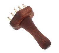LALADEFIEE Brass and Wood Meridian Pressure Brush Dual-Function Guasha and Massage Tool for Body Scraping Handheld Meridian Massager to Unblock Energy and Refresh Skin Manual Massage Comb for