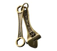 LALADEFIEE Brass Mini Wrench Keychain Pendant, Spanner Repair Tool Keyring for DIY Enthusiasts, Bag Charm Accessory Suitable for Men and Women