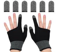 LALADEFIEE Breathable Touch Screen Gloves Two Finger Gaming Gloves with Elastic Cuff and Graphene Nylon Material for Touchscreen Activities and Mobile Gaming Comfort in Black