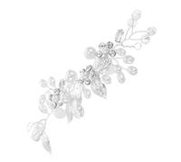 LALADEFIEE Bridal Wedding Hair Band with Silver Tone Copper Wire Crystal Vine Blossom Foliage Headpiece Rhinestone Hair Accessory for Brides for Women