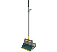 LALADEFIEE Broom and Dustpan Set Household Cleaning Broom Vertical Standing Design Supple Bristles Office Home Use Dustpan Included