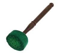 LALADEFIEE Buddhist Sound Bowl Mallet Stick Green Wood Rainbow Velvet Bag Tibetan Singing Bowl Accessory for Meditation and Religious Use