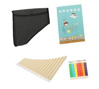 LALADEFIEE C Key Educational Pan Flute 18 Pipes School Musical Instrument for Beginners Ivory Tone Panpipe for Performance and Learning