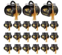 LALADEFIEE Candy Tassel and Material Nylon with Lightweight Paper Party 50pcs Graduation Boxes Box in Graduation Hat Shape Favor Easy to Take Display for Cookies and Nuts