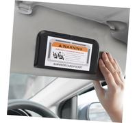 LALADEFIEE Car Visor Card Holder with Adhesive Clip for Disabled Parking Permit Abs Visor Organizer for Business Cards and Documents Compact Black Interior Accessory for Auto Storage