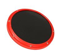 LALADEFIEE Carbon Fiber Dumb Drum Practice Pad 10" Red for Beginners with Sturdy Abs Material and Portable Design for Home or On-the-go Drumming