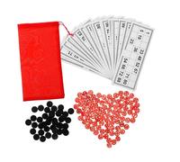 LALADEFIEE Card Bingo Game with Wooden Party Supply for Family Fun Strategic Board Game Enhancing Thinking and Planning Skills Timeless Entertainment for Adults