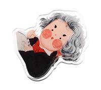 LALADEFIEE Cartoon Plastic Music Score Clips for Piano and Violin, Small Reusable Music Sheet Holders, Beethoven Five-line Sheet Page Clips for Practice and Performance