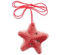 LALADEFIEE Ceramic Ocarina Flute in C Key Six-hole Ocean Star Design for Students Traditional Wind Instrument with Clear Melodious Sound for Music Education and Beginner Learning