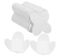 LALADEFIEE Chocolate Floral Paper Truffle Wrappers Baking Cups White Food-Grade Paper Liners for Pastry Snacks Mini Muffins Dessert Holders 200pcs Suitable for Valentine’s Day