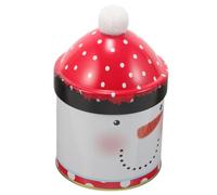 LALADEFIEE Christmas Candy Storage Box with Lid Snowman Snack Container for Treats and Sweets Cute Holiday Jar for Boys and Girls Decorative Candy Holder for Festive Occasions