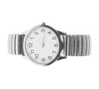 LALADEFIEE Classic Quartz Watch with Big Number Face for Night Use | Silver and White Design, Low-maintenance Timekeeping, Hands-free Wear for Wrists with Limited Dexterity Random Style
