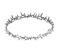 LALADEFIEE Classic Silver Thorn Bridal Crown Lightweight Wedding Tiara for Women Metal Hair Jewelry for Bride Prom Pageant Anniversary Elegant Circlet Headband