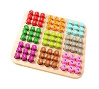 LALADEFIEE Compact Wooden Sudoku Board Game for Adults Educational Peg Puzzle for Brain Training and Logical Thinking Portable Lightweight Desktop Sudoku for Cognitive Development and Family