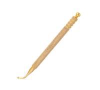 LALADEFIEE Copper Curving Head Acupressure Pen Ear Point Massage Probe Pure Copper Auricular Reflexology Tool for Acupuncture Therapy