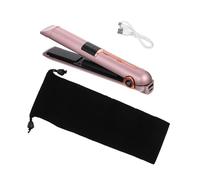 LALADEFIEE Cordless Portable Hair Straightener and Curler for Women Wireless Rechargeable Travel Styling Iron with Ergonomic Grip Compact Dual-use Flat Iron for Sleek The Go Rose Gold