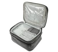 LALADEFIEE Cosmetic Storage Bag Double Layer Nail Polish Case Essential Oil Organizer Sturdy Oxford Bag