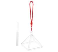 LALADEFIEE Crystal Singing Pyramid with Mallet for Sound Healing and Meditation, Quartz Material Producing Pure and Harmonious Tones, for Yoga and Meditation Spaces, 4-inch Sound Therapy