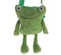 LALADEFIEE Cute Adjustable for Shoulder Daily and Strap Necessities Plush Frog Crossbody Bag Small with Storage Green Cellphone Coins