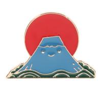 LALADEFIEE Cute Cartoon Mount Fuji Brooch Pin Zine Alloy Lapel Badge for Women Multi-purpose Decorative Pin for Clothes Backpacks Hats Wedding and Party Accessories