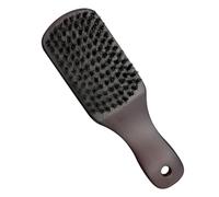LALADEFIEE Dark Brown Beech Beard Brush for Men Skin-friendly Personal Grooming Tool with Fine Bristles Practical Styling and Facial Care Brush Compact Design for Home and Travel Use