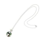 LALADEFIEE Decorative Panda Pocket Watch with Chain, Silver Alloy Case, Roman Numeral Dial, Classic Children’S Quartz Watch for Festival Souvenir