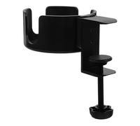 LALADEFIEE Desktop Cup Holder with Table Edge Clamp and Anti-fall Design, Abs and Aluminium Alloy Clip-on Cup Holder for Classrooms and Trains, Table Side Bottle Stand with Hook