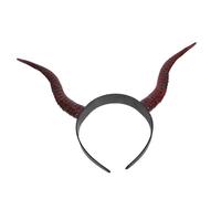 LALADEFIEE Devil Horns Headband Gothic Witch Hair Hoop Lightweight Plastic Demon Ears Headpiece for Halloween Party Cosplay Adults Christmas Photography Props