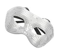 LALADEFIEE Disco Ball Glitter Half Face Mask Reflective Mirror Masquerade for Party Costume Carnival Dance Events with Featherlight Plastic Structure and Comfortable Breathable Design