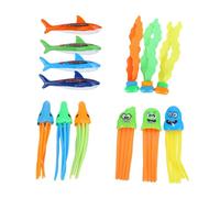 LALADEFIEE Diving for Swimming Pool Underwater Sinking Play Weighted Dive with Sharks Octopus Jellyfish Seaweed Portable Summer Fun for Boys Swimming Learners Random Color