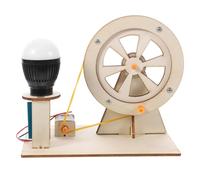 LALADEFIEE DIY Hand Cranking Generator Kit for Educational Science Experiment for Boys and Portable Electricity Generator with Light Bulb Output Creative Activity Random Color