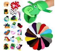 LALADEFIEE Diy Hand Puppet Kit Felt Sock Puppet Toys for Toddlers Craft Making Accessories Soft Comfortable Unique Creative Toy