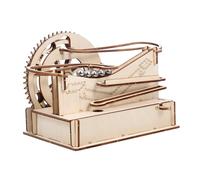 LALADEFIEE DIY Wooden Puzzle Rolling Ball for Educational Marble Run Track Model Creative Jigsaw Plaything for Imagination and Fun Table and Office Decoration