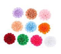 LALADEFIEE Dog Collar Flowers Gift Set for Puppy 10pcs for Small Pets and Cats, Polyester Pet Decoration Accessories with Mixed Colours Random Color for Halloween and Photography Props