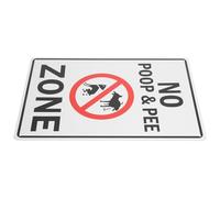 LALADEFIEE Dog Warning No Peeing No Pooping Sign Metal 12X8 Inch Weatherproof for Outdoor Lawn Garden Courtyard Areas