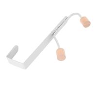 LALADEFIEE Door Hanging Hook White Carbon Steel No Drilling Installation Multifunctional for Household Medicine and Hats Storage Behind The Door