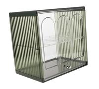 LALADEFIEE Double-layer Clear Bread Box with Airtight Seal for Kitchen Countertop Storage Lightweight Bread Bin Organizer for Home and Bakery Vintage Green Arch Design